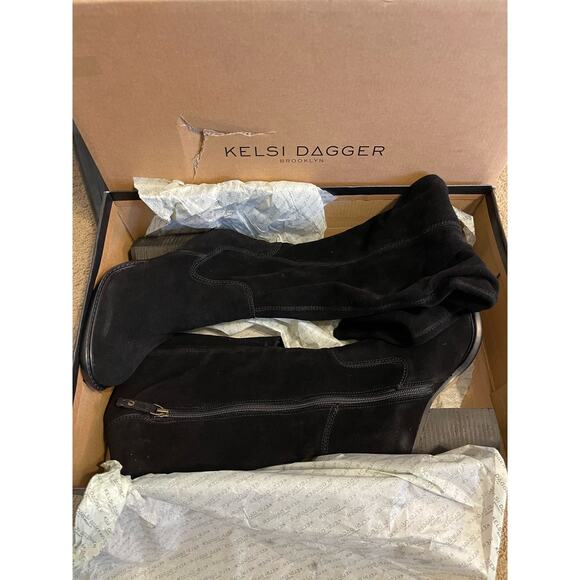 Kelsi Dagger Women's Black Suede Over the Knee Boots Style Logan Size 7 NIB - Picture 2 of 10